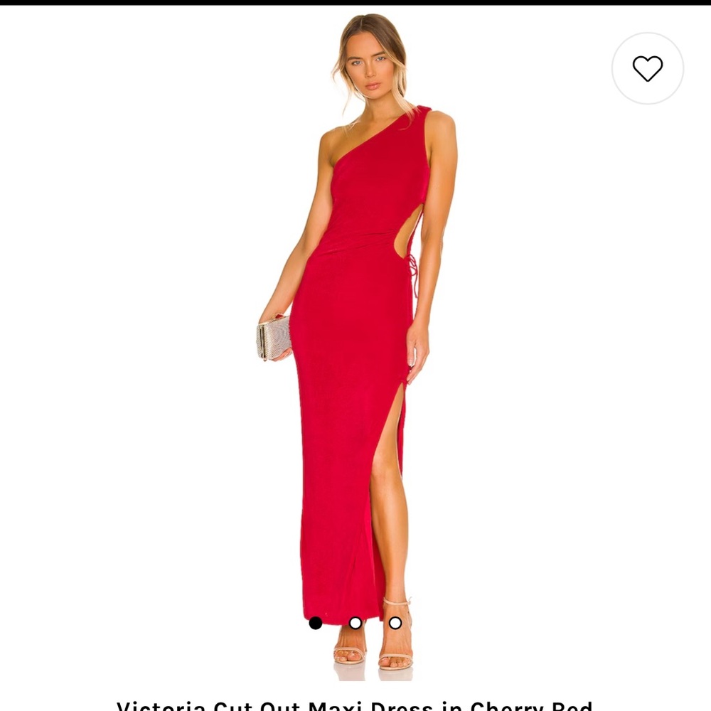 Revolve Superdown Victoria Cut Out Maxi Dress in Cherry Red Size XL new